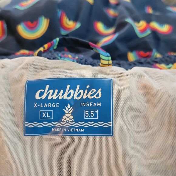 Chubbies 5.5" Classic Swim Trunks Mens XL Mesh Lined Rainbow LGBTQ Pride Shorts - Picture 11 of 12